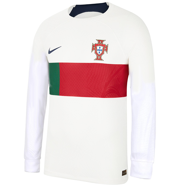 Portugal away long sleeve jersey soccer uniform men's second football tops sport shirt 2022 world cup